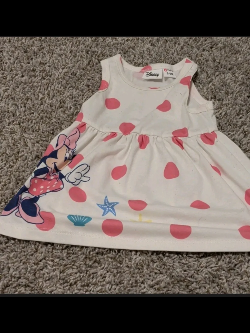 Disney White and Pink Polka Dot Minnie Dress